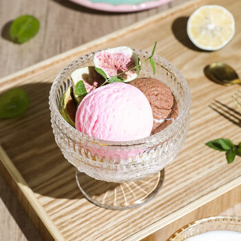 tinyhometinyhome冰淇淋杯玻璃高脚杯雪糕杯子创意水果甜品杯网红