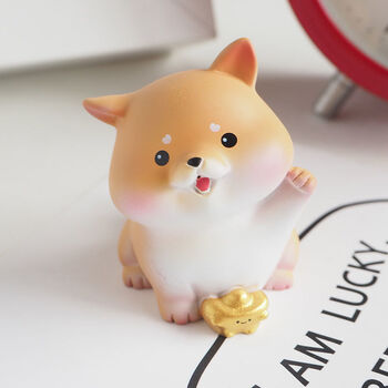 柴狗手办可爱小柴犬摆件迷你狗狗日系汽车内饰品办公桌面生日礼物毕业