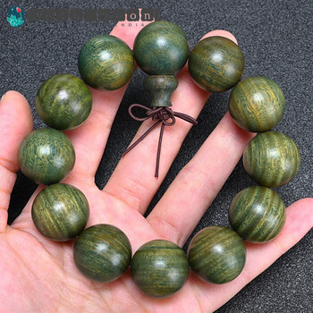 绿檀手串正宗绿檀木佛珠手串天燃檀香木阿根廷玉檀木香手链男女士款