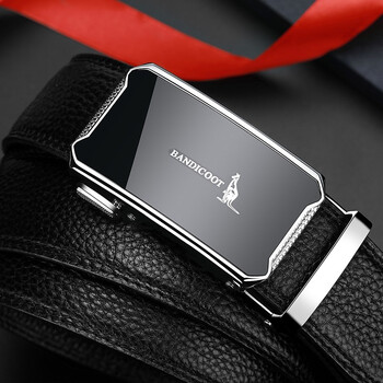 袋鼠bandicoot皮带男士真皮自动扣腰带男士商务潮流百搭裤带牛皮中