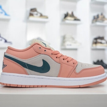 airlow乔1粉蓝色女鞋低帮复古篮球鞋男女休闲鞋dc0774800aj1粉蓝色36