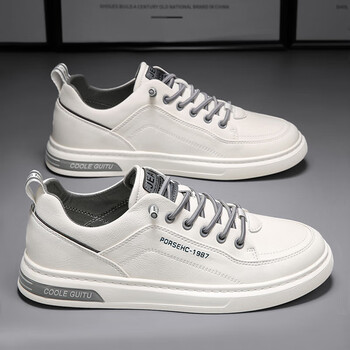 hksh361官方男鞋春季2024新款厨师工作防水防滑休闲皮鞋男nike白色