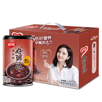 银鹭 好粥道 黑米八宝粥280g*12罐 整箱粥礼盒装