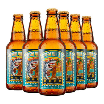 大白鲨啤酒美国进口迷失海岸精酿啤酒大白鲨小麦精酿迷失精酿啤酒定制