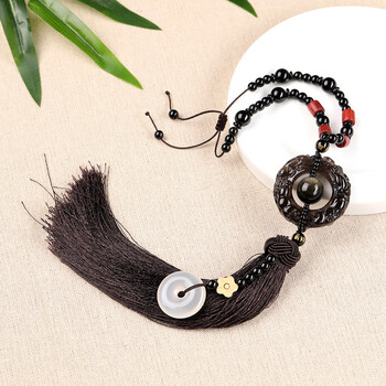 促销成本69现在50有运费险七天无理由退换货汽车挂件挂式平安扣单流苏