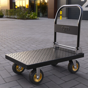 小板车爬楼 平板车小推车手推车家用手拉车折叠搬运车钢板车拉货车小