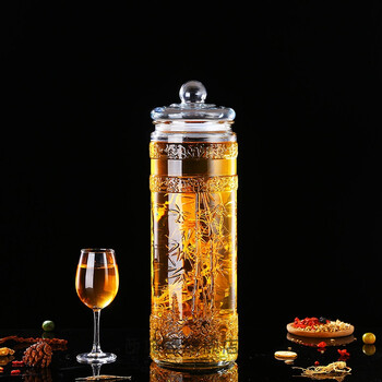 泡酒罐药酒罐 泡酒缸 玻璃酒罐 加厚泡酒玻璃瓶带龙头透明药酒瓶密封