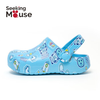 SEEKING MOUSE儿童生物碳基环保凉鞋包头沙滩拖鞋夏季透气舒适防滑SMEV22003 蓝色小鼠 180（28码适合脚长172-178mm）