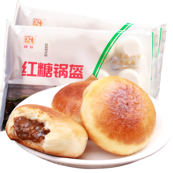 融厨 红糖锅盔360g*2袋(24个 四川特产 速食方便 儿童早餐馅饼 ）