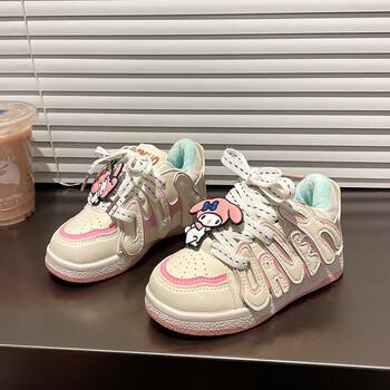 佰特步落官方旗舰店女童鞋冬季2023新款儿童运动鞋中大童字母鞋女孩