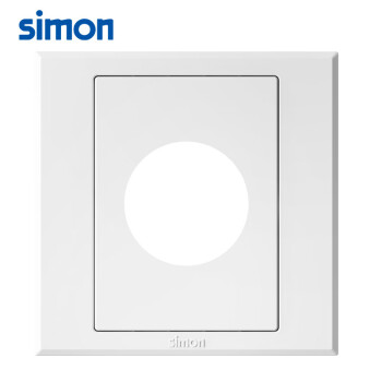 SIMON西蒙开关插座面板 出线面板 E3系列电视墙穿线面板 305200雅白色