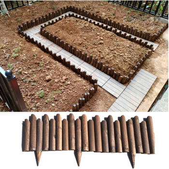 防腐木实木篱笆花园栅栏木质插地围栏户外庭院木桩菜地花坛护栏 (插地