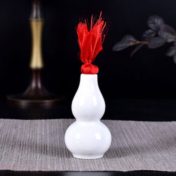 小瓷瓶瓷瓶摆件小花瓶摆件迷你陶瓷葫芦瓶面霜沉香粉药丸茶叶罐便携