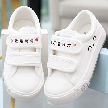 buding儿童帆布鞋女春秋六一儿童节舞蹈鞋宝宝幼儿园室内童鞋小童鞋子