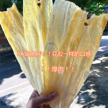 芬氏厚肉大鱼唇干鱼皮鲨鱼皮干煲汤海味佛跳墙海产干货500克装