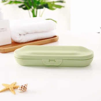 电动牙刷盒旅行牙具盒便携式震动充电自动牙刷收纳盒子情侣 北欧绿色