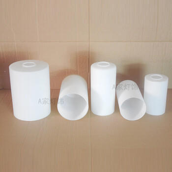 灯具配件玻璃灯罩奶白直筒磨砂玻璃吊灯灯罩台灯吸顶灯饰灯罩 e27