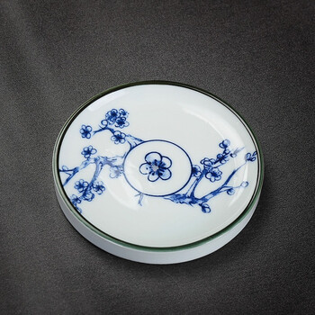 融诚杯垫陶瓷圆形隔热垫复古青花茶杯垫家用功夫茶具防烫杯托茶道配件