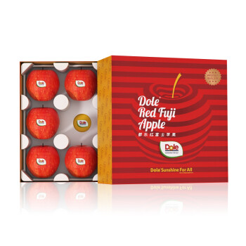 都乐Dole 烟台红富士苹果 特级铂金果8粒礼盒装 单果重230g起 水果礼盒