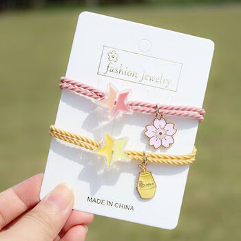 vancrudeannora许愿星手链ins送闺蜜小饰品手环小皮筋送男友网红学生