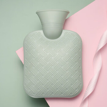 obolts热水袋暖肚子热水袋日式暖手袋小迷你暖水袋注水纯色简约条纹