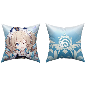 杰克原神周边毛绒抱枕动漫方形双面抱枕芭芭拉45cm45cm枕芯枕套