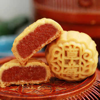 做现发】迷你水果味小月饼广式五仁月饼软皮中秋月饼4个/90个 草莓味