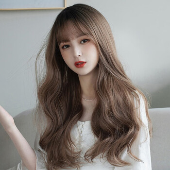 纵美 假发女长发 时尚大波浪全头长卷发自然逼真学生假发套 京蜜茶