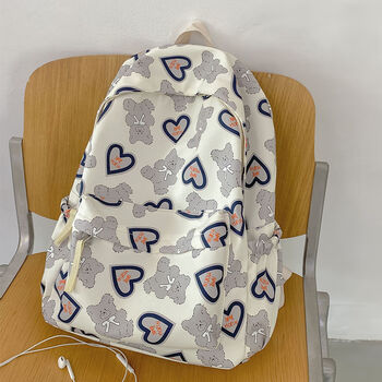 纤多洛书包女生初中生ins风日系小学生高中大学生高颜值小熊双肩包