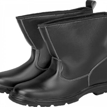 中海油劳保鞋中石油工人油田高帮劳保靴子男钢包头防砸防刺穿真皮鞋