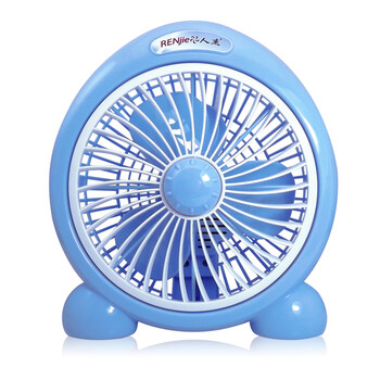 rj11-180静音台扇转页扇迷你风扇 浅蓝色11