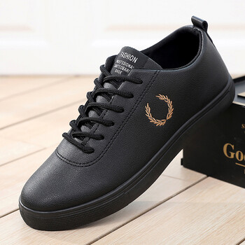 肯德基必胜客麦当劳黑色工作鞋子男上班穿的板鞋厨师鞋防水防油厨房