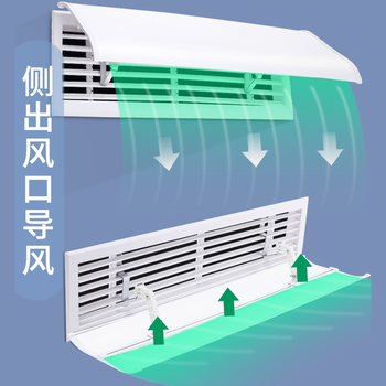 中央空调导流板方形挡风板办公室风管天花机正方形出风口防直吹遮导风