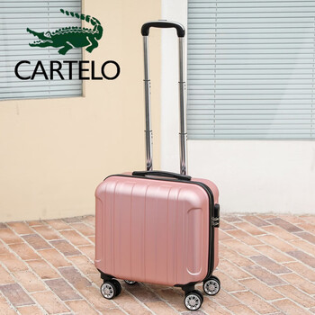 卡帝乐鳄鱼(cartelo)小型密码旅行箱男女轻便行李箱18英寸登机箱万向