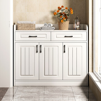 窗边柜阳台储物柜防晒防水收纳柜置物柜杂物柜窗边靠墙柜子落地柜飘窗