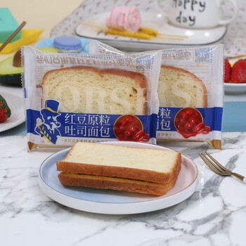 豪士红豆原粒吐司面包学生营养早餐三明治面包代餐蛋糕点休闲零食小吃