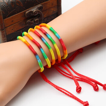 端午节五彩绳手链手工编织手绳红绳民族风友谊手编绳五彩色一根