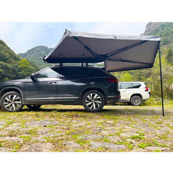 汽车天幕270度扇形车边侧帐篷户外自驾游野营速开遮阳棚suv汽车顶车载