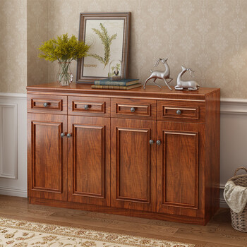 柏梦可实木鞋柜家用门口实木新中式收纳鞋柜美式玄关柜特价客厅储物柜