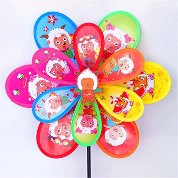 风车 玩具网红风车大风车户外活动双层布艺七彩向日葵儿童卡通地摊