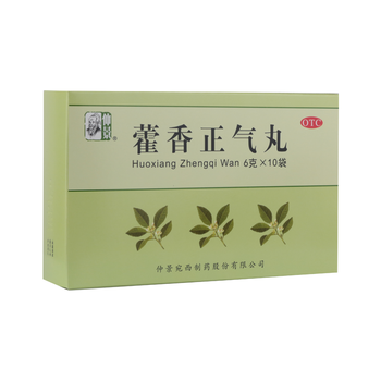 藿香正气丸6g*10袋 1盒装