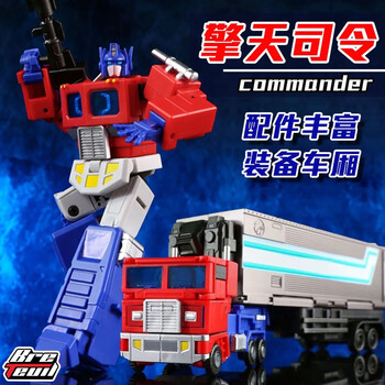 擎天柱g1动画版可变汽车人威震天震荡波手办 动画版-擎天柱【带车厢】