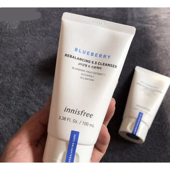 京选优品韩国蓝莓氨基酸洗面奶洁面乳弱酸温和敏感女生