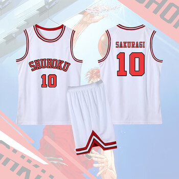 灌篮高手球衣灌篮高手球衣流川枫樱木花道男女儿童短袖篮球服假两件