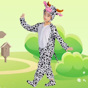 militu儿童动物小牛演出服幼儿卡通话剧奶牛老黄牛舞蹈造型成人表演