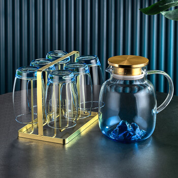 速百傲杯具套装苏宁轻奢玻璃杯套装家用水杯客厅茶杯水壶家庭喝水杯子