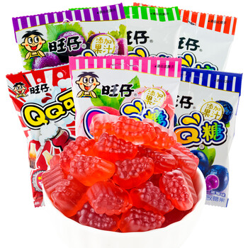 qq糖20g*20包多口味橡皮糖软糖零食小吃零食 香橙味20包