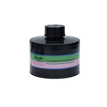 海固（HAIGU）HG-Z-K-P2-2 防护无机气体以及蒸汽可过滤烟毒 1号2级滤毒罐 黑色