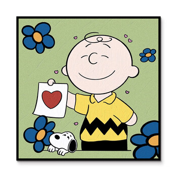 栩傲致 可爱小狗史努比查理布朗diy数字油画手绘填色儿童卡通涂鸦油彩