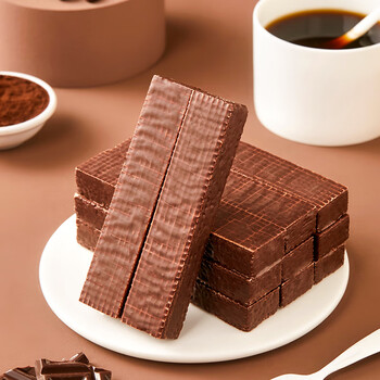 唇动脆哆啦威化巧克力饼干小零食小吃休闲食品香酥草莓味威化15支装2